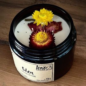 EDEN CANDELA DI SOIA, ESSENZE E OLI ESSENZIALI, GIARA 60G