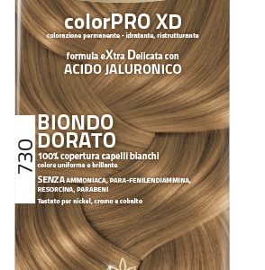 EUPHIDRA COLORPRO XD 730 BIONDO DORATO GEL COLORANTE CAPELLI IN FLACONE + ATTIVANTE + BALSAMO + GUANTI