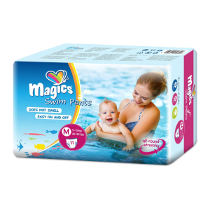 Pannolini Acquatici Magics Swim Pants mare o piscina taglia Media 7-15 kg 11 pezzi
