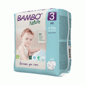 Pannolini Bambo Nature taglia 3 Midi da 4/8 kg 28 pezzi