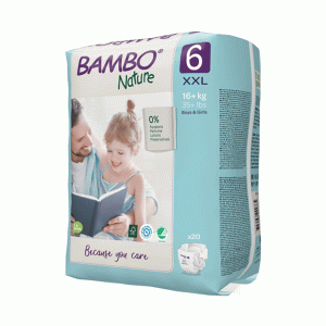 Pannolini Bambo Nature taglia 6 XL da 16/30 kg 20 pezzi