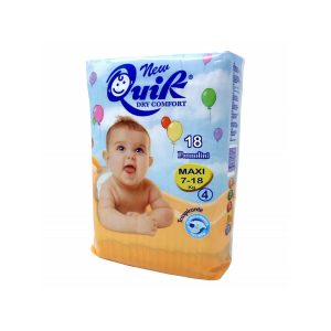 Pannolini Quik taglia 4 Maxi da 7/18 kg 18 pezzi